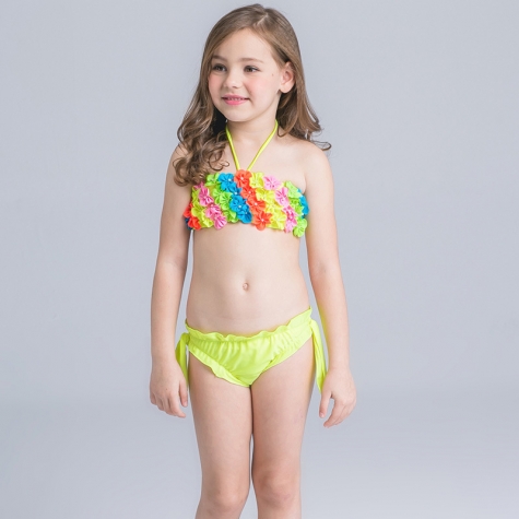 wave colorful water game girl swimwear