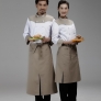 dual split half length apron waiter chef apron
