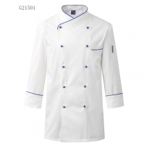 fashion double-breasted chef coat chef jacket uniform with airhole