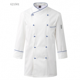 fashion double-breasted chef coat chef jacket uniform with airhole