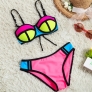 candy patchwork teen girl bikini swimwear
