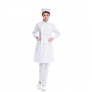 side open long sleeve peter-pan collar hospital medical student uniform coat