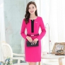 Korea style long sleeve women  work dress
