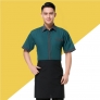 stripes collar hem waiter man uniforms shirt apron