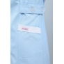 long sleeve white hem collar female nurse care center uniform coat