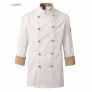 contrast cuff fashion chef uniform jacket coat