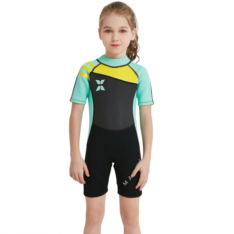 2018 fashion short sleeve boy girl children swimwear wetsuit sailing suit