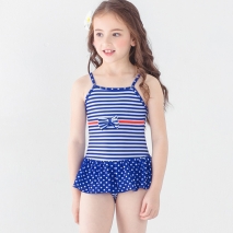 lovely bow stripes printing little girl  bikini swimwear swimsuit