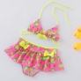 lemon printing little girl teen swimwear