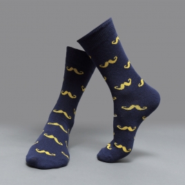 casual moustache printing cotton socks