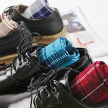 2016 fall casual vintage unisex design gird printing socks