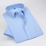 summer solid color short sleeve men shirts office uniform