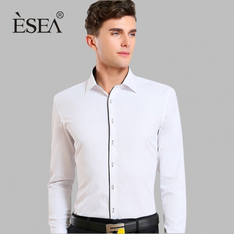 fashion Europe design slim fit light green shirt for men