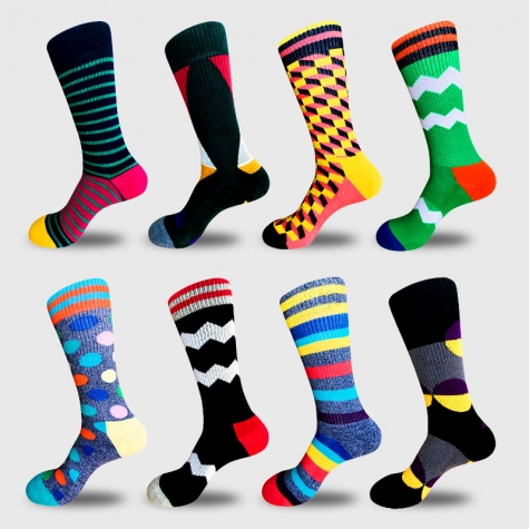 2018 cotton girl print woman cotton knitting men socks wholesale