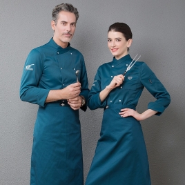 long sleeve fashion restaurant  chef jacket baker uniform