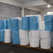 high quality white/blue mask raw materials Non-woven mask spunbond  layer pp fabric  low price