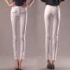 regular fake pockets women pencil pant 7/10 length