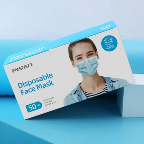 high quality Meltblown Non-woven fabric comfortable earloop disposable face mask