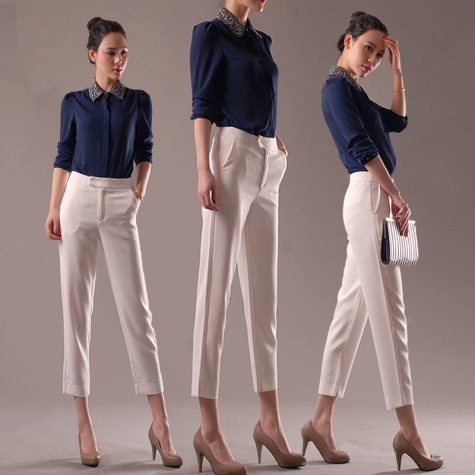 casual loose ankle length women capris pant 