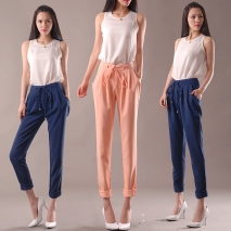 casual loose Korea elastic harm pant for lady