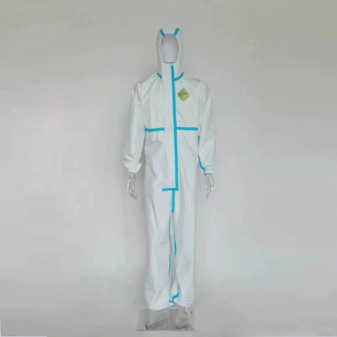 TTK single use PP+PE  medical disposable protective suit CE FDA certificated protective clothing