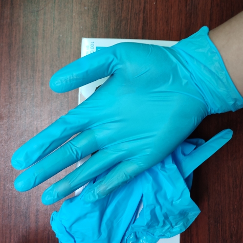 Wally powder free disposable blue synthetic  gloves factory supplier