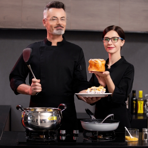 2022 fashoion design spring  Europe style good fabric  white color chef blouse jacket uniform low price