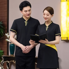 2022 Korea style summer half sleeve  waitress jacket  waiter blouse uniform