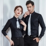 2022 high quality good fabric  solid color office work  shirt staff uniform waiter  waitress shirt