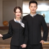 2022  traditional style black blouse  tea house work jacket hotel  staff hot pot store  blouse
