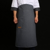 2022 Europe style half length denim fabric  cafe staff apron for  waiter chef apron discount