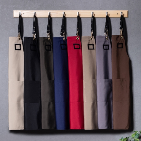 2022   Europe new desgin H style pub waiter apron cafe halter apron long apron