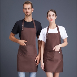 2022 water proof pocket long  halter apron super market vegetable store milk tea store  pub apron