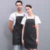2022 Europe upgraded  stripes printin fruit store apron household halter apron cafe waiter Nail Art apron