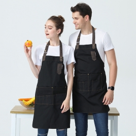 2022 fashion candy color  canvas halter apron  fruit store apron long apron household apron custom logo