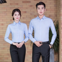 2022 Korea long sleeve cafe pub breathable office work  shirt  uniform women men shirt