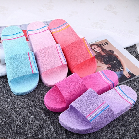 2022 high quality PVC household shower beach slipper  women men cheap slipper wholesale sipper