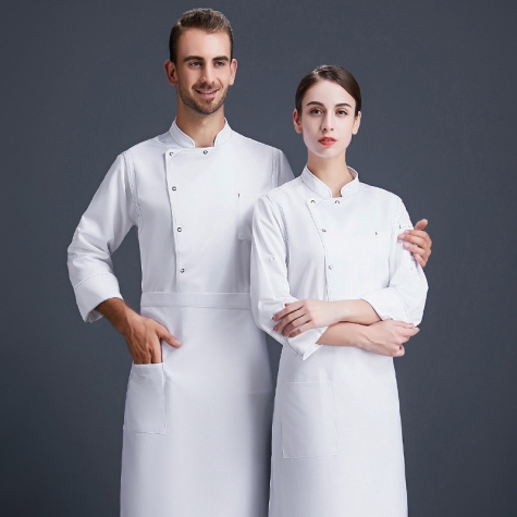 uniform for chef orange color short sleeve