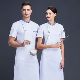 2022 short sleeve summer chef  coat  breathable  chef jacket uniform workwear   cheap chef clothing