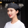 fashion Europe style denim breathable mesh waiter chef beret hat