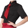 summer high quality fabric coffee bar waiter waitress uniform shirt