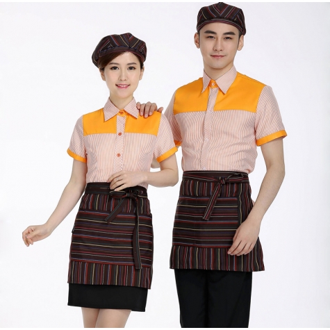 summer thin short sleeve good quality waiter uniform