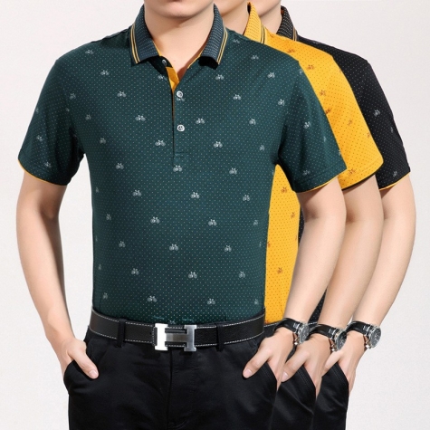 small bike print business career men T-shirt