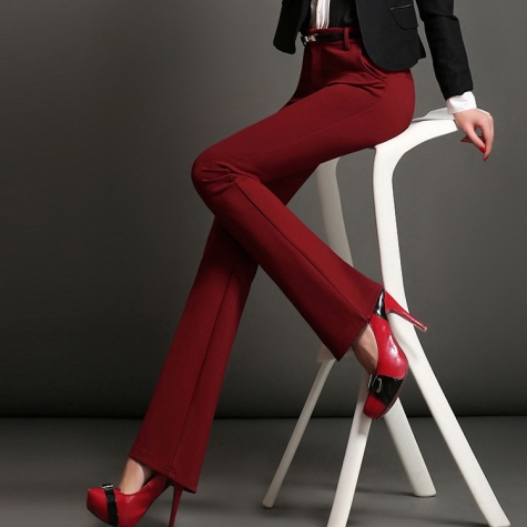 winter thicken fleece warm office dressy pant women WPANT-049