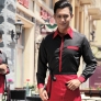 Europe design restaurants coffee bar waiter waitress uniform shirt + apron