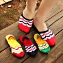 summer fish tail pattern silicone footed men's slipper socks