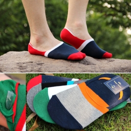 Korea anti slipping bamboo fiber men's slipper socks