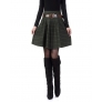 Euramerican style dual pocket wool blends skirt