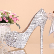 cute fashion great quality women's crystal shoes,princess high heels