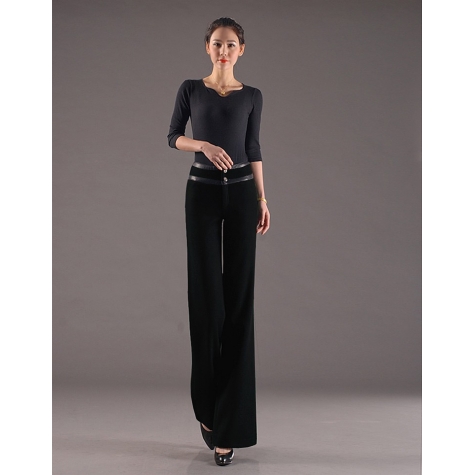 Europe fashion top quality wide leg pant career formal pant flare trouser